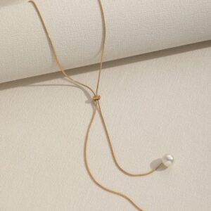Collier pull simple chaîne réglable en forme de Y, 1 pièce