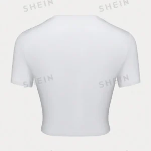 SHEIN Slayer T-shirt court coupe slim imprimé figurine et lettre