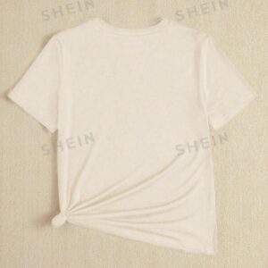 SHEIN slayer t-shirt décontracté à manches courtes coupe slim