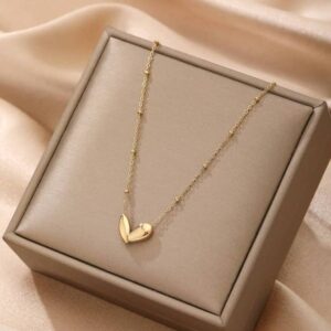 1pc Collier pendentif en acier inoxydable à la mode en acier inoxydable pour femmes