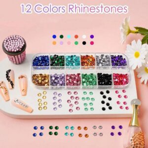 SHEIN x Candylover89 Ensemble d’autocollants brillants avec des strass et des pierres colorées