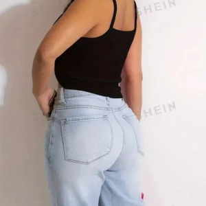 SHEIN Haut court noué couleur unie Slayer