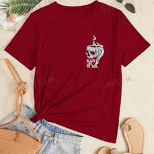 SHEIN slayer t-shirt décontracté à manches courtes coupe slim