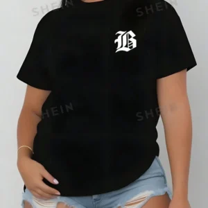 SHEIN slayer t-shirt décontracté à manches courtes coupe slim