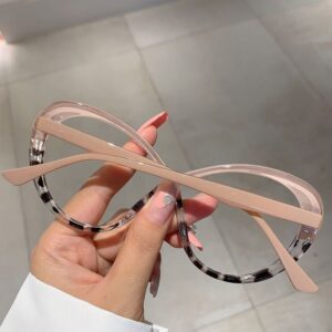 Lunettes décoratives sans ordonnance, à la mode, avec nouvelles lentilles plates multicolores, 1 pièce