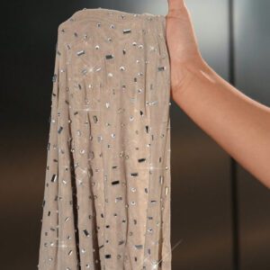 SHEIN Slayr Robe de soirée élégante, tissu en maille avec décoration de strass, pour femmes