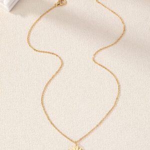 1 pièce Simple Soleil Délicat Collier Avec Pendentif Pour Femme - Port Quotidien Bijou