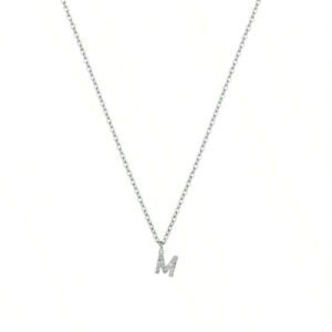 1 pièce Collier À Chaîne À Pendentif Classique Branché Argent Couleur initial Pour Femme