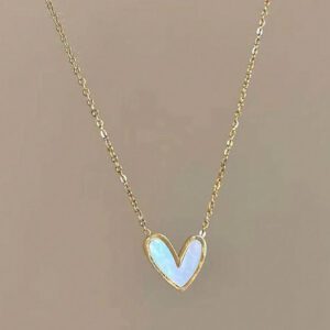 Collier Avec Pendentif En Forme De Cœur Doré, Style Ins, Bijoux De Niche En Chaîne De Clavicule À La Mode Pour Dames, 1 Pièce