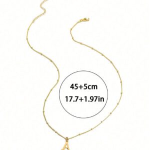 Collier avec initiale de nom pour femmes, bijoux en acier inoxydable, pendentifs simples avec alphabet de A à Z, colliers ras-du-cou avec lettre, mode pour fête