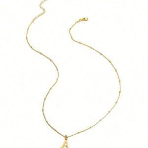 Collier avec initiale de nom pour femmes, bijoux en acier inoxydable, pendentifs simples avec alphabet de A à Z, colliers ras-du-cou avec lettre, mode pour fête