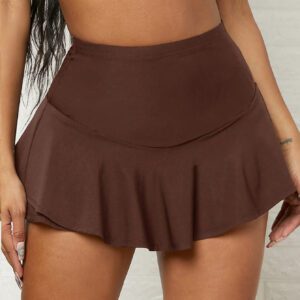 SHEIN BAE Jupe-short Taille Haute À Volants