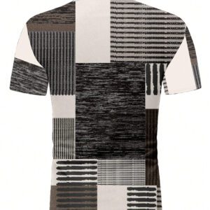 Manfinity Homme Chemise polo de golf à manches courtes et col rayé vintage pour hommes, pour papa