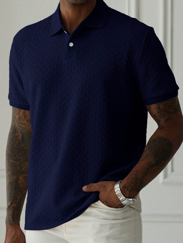Manfinity Homme Chemise polo à manches courtes unie décontractée pour hommes, style polyvalent – Image 12