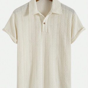 Chemise polo en tricot élastique de mode et de personnalité pour hommes, pour l'école