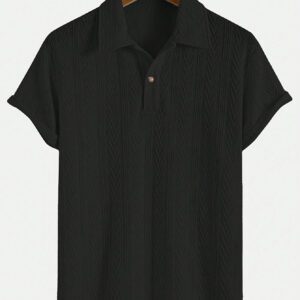 Chemise polo en tricot élastique de mode et de personnalité pour hommes, pour l'école