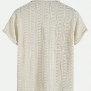 Chemise polo en tricot élastique de mode et de personnalité pour hommes, pour l'école