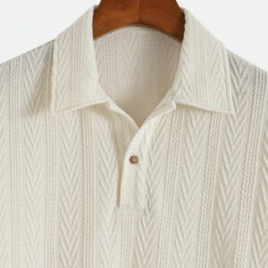 Chemise polo en tricot élastique de mode et de personnalité pour hommes, pour l'école