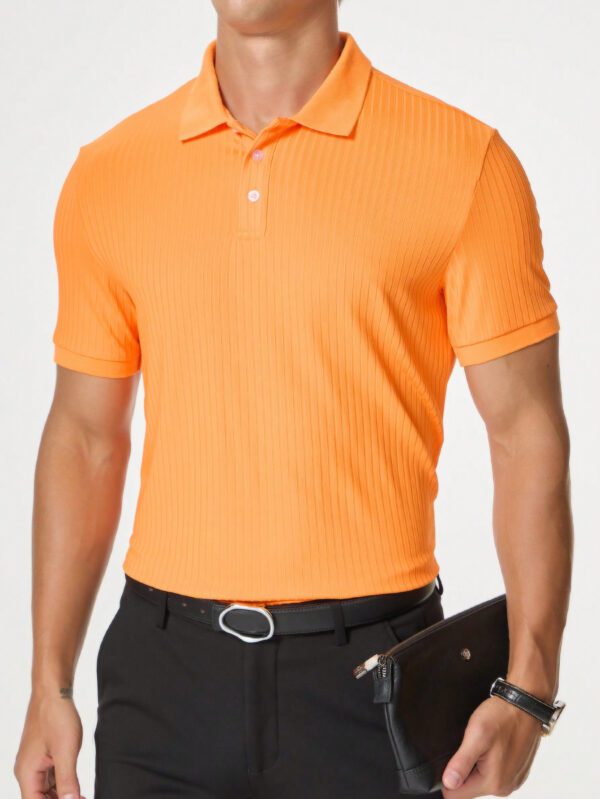 Manfinity Hypemode Polo Côtelé À Manches Courtes Pour Hommes – Image 10