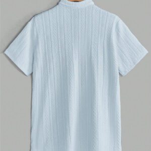 Manfinity Homme Chemise Polo En Tricot Décontracté À Manches Courtes Unie Pour Homme