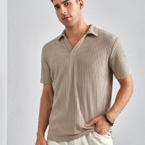 Manfinity Homme Homme Polo unicolore côtelé