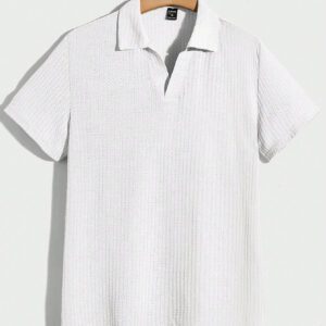 Manfinity RelaxMax Homme Polo Unicolore En Maille Gaufrée