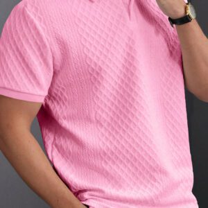 Manfinity Homme Polo casual pour homme en été à manches courtes et couleur unie pour la navette quotidienne