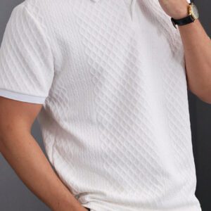 Manfinity Homme Polo casual pour homme en été à manches courtes et couleur unie pour la navette quotidienne