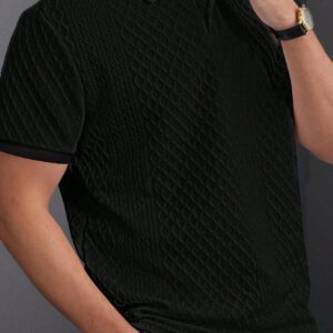 Manfinity Homme Polo casual pour homme en été à manches courtes et couleur unie pour la navette quotidienne