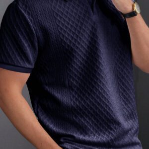 Manfinity Homme Polo casual pour homme en été à manches courtes et couleur unie pour la navette quotidienne