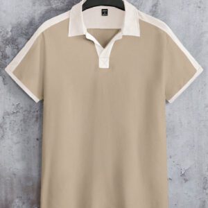 Manfinity Hypemode Chemise Polo Décontractée À Manches Courtes Et Blocs De Couleur Pour Hommes