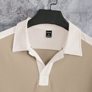 Manfinity Hypemode Chemise Polo Décontractée À Manches Courtes Et Blocs De Couleur Pour Hommes