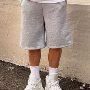 DAZY Shorts amples simples pour hommes de couleur unie pour un port quotidien en été