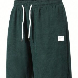 Shorts décontractés en velours côtelé pour hommes, pantalon polyvalent à cinq points