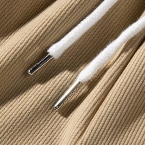 Shorts décontractés en coton côtelé pour hommes, shorts polyvalents jusqu'aux genoux