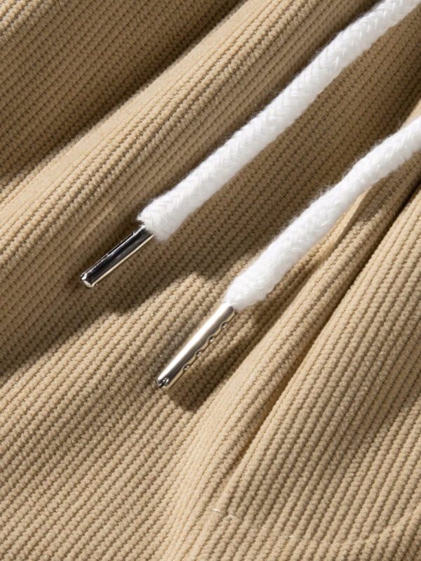 Shorts décontractés en coton côtelé pour hommes, shorts polyvalents jusqu'aux genoux – Image 12