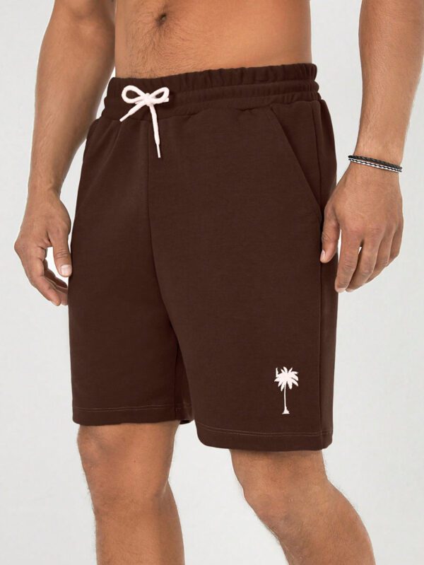 Shorts À Taille À Cordon De Serrage Imprimé Arbre De Coco Pour Hommes – Image 13
