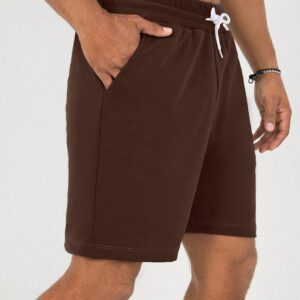 Shorts À Taille À Cordon De Serrage Imprimé Arbre De Coco Pour Hommes
