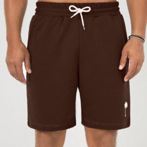 Shorts À Taille À Cordon De Serrage Imprimé Arbre De Coco Pour Hommes