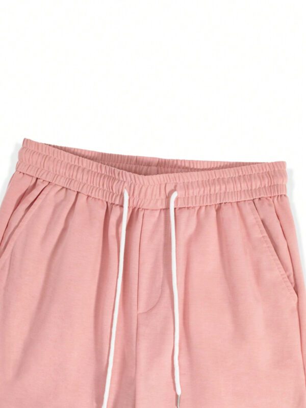 Manfinity Hypemode Shorts amples à la taille à cordon de serrage pour homme avec patchwork – Image 7
