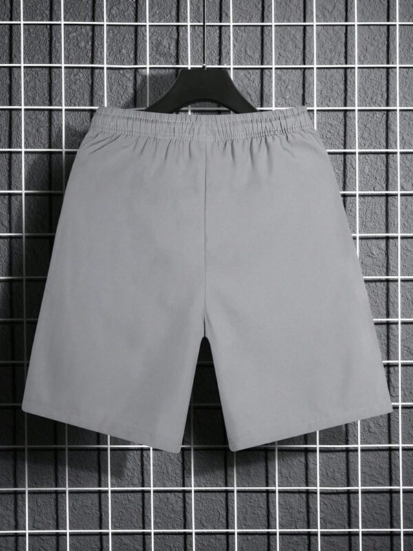 Manfinity Hypemode Shorts Pour Hommes Amples À Imprimé De Lettres Et Patchwork Avec Taille À Cordon – Image 6