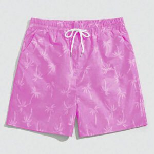 ROMWE Street Life Short à cordon de serrage avec impression simple pour hommes