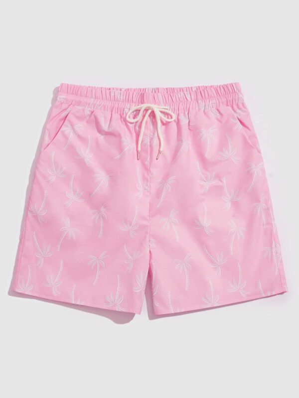 ROMWE Street Life Short à cordon de serrage avec impression simple pour hommes – Image 2