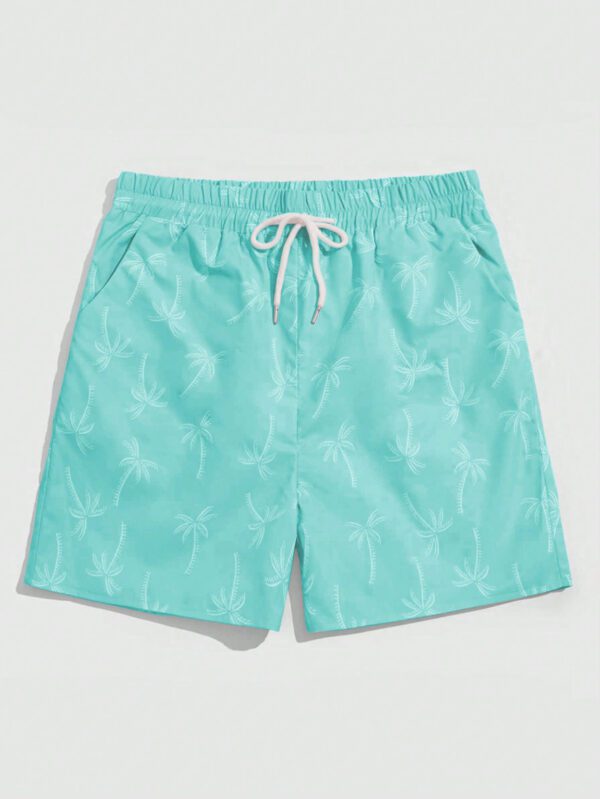 ROMWE Street Life Short à cordon de serrage avec impression simple pour hommes – Image 3