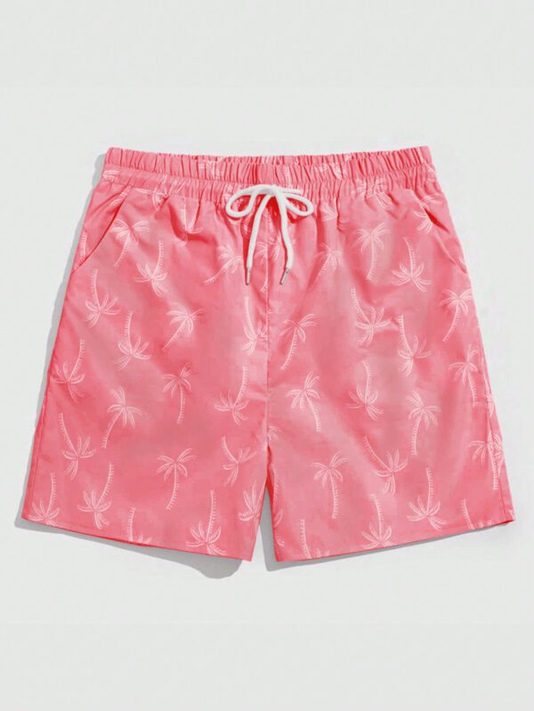 ROMWE Street Life Short à cordon de serrage avec impression simple pour hommes – Image 4