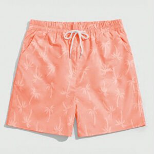 ROMWE Street Life Short à cordon de serrage avec impression simple pour hommes