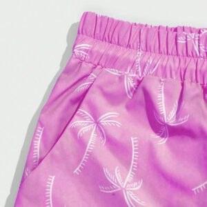 ROMWE Street Life Short à cordon de serrage avec impression simple pour hommes