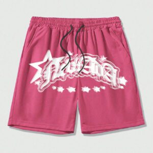 ROMWE Street Life Short à taille cordée avec imprimé lettres, avec poches, pour hommes, pour l'été, pour l'école