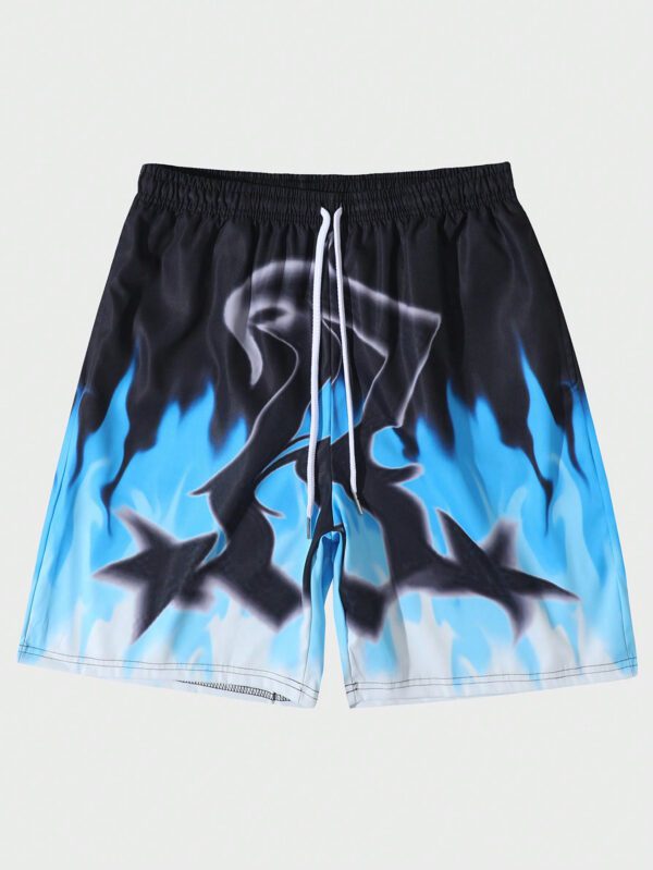 ROMWE Street Life Shorts décontractés à imprimé aléatoire pour homme, pour un port quotidien