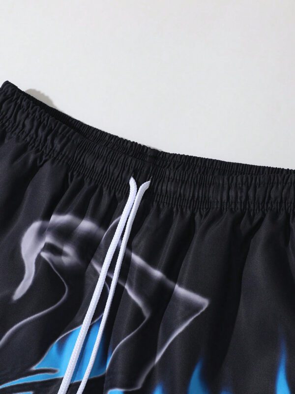 ROMWE Street Life Shorts décontractés à imprimé aléatoire pour homme, pour un port quotidien – Image 4